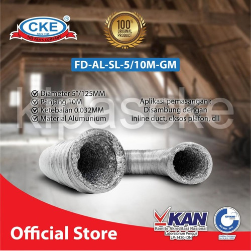 Flexible Alumunium 5 inch 10 meter Selang Flexible Alumunium Duct