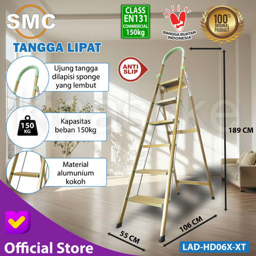 Tangga Lipat 6 Step 1.9 Meter Tangga Duduk 6 Step Ladder