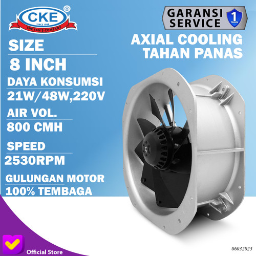 Kipas Cooling Exhaust Fan Panel CKE 220V Tahan Panas Uk. 8 Inch 24 CM