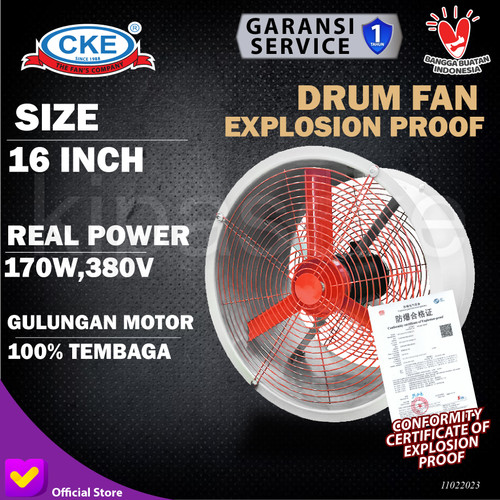 Blower Explosion Proof Axial Fan 16 Inch 380v Bergaransi