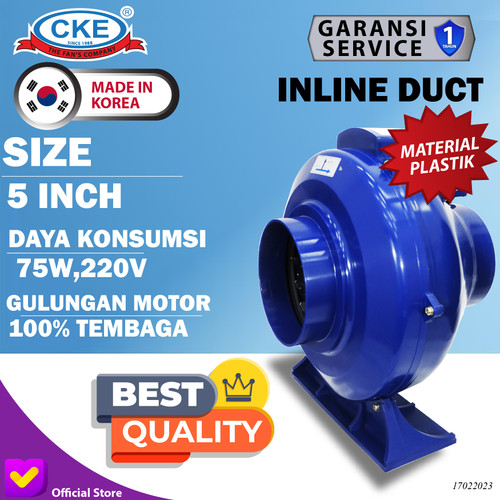 Duct Inline Fan Plastik PP 5 Inch Centrifugal Inline Duct Fan 5 Inch