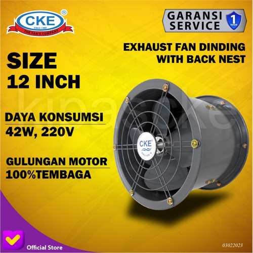 Drum Fan 12 Inch CKE Drum Blower Tabung Axial Drum Blower Gedung