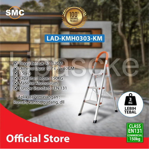 Tangga Lipat 3 Step Aluminium Tangga Rumah 1.1 M Household Ladder