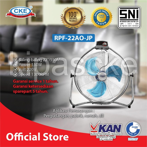 Tornado Floor Fan 22" Kipas Angin Lantai/Duduk Besi CKE Powerful Fan