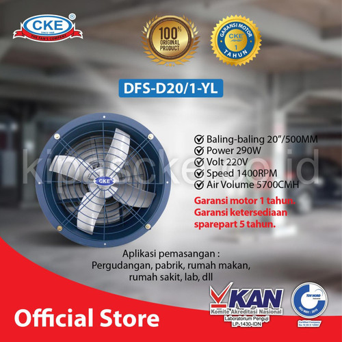 Exhaust Fan 20" Kipas Angin Aksial / Blower Axial Fan / Industri Fan