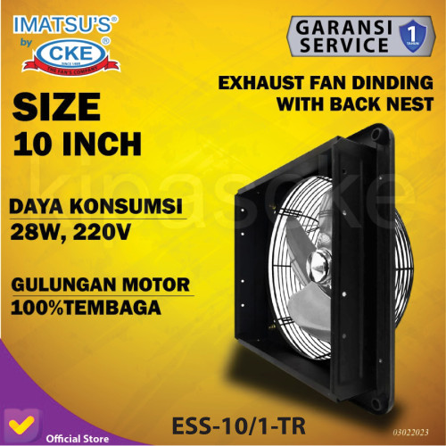 Exhaust Fan Dinding Tembok 10 Inch Besi Imatsu Kipas Rumah Industri