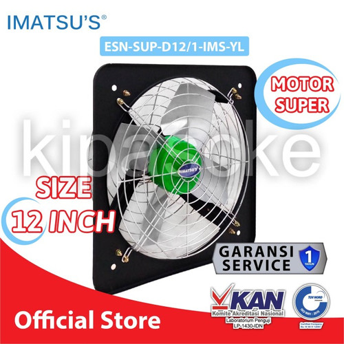 Exhaust Fan Dinding Super 12 Inch Besi Kipas Gedung Industri Imatsu