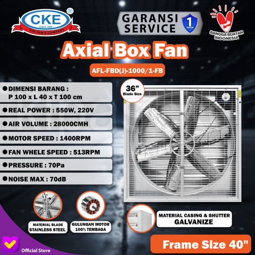 BLOWER EXHAUST FAN GUDANG INDUSTRI DAN KANDANG AYAM 36”