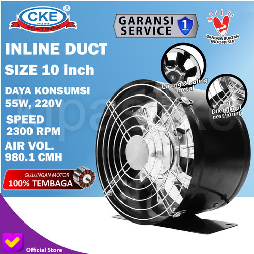 Booster Fan CKE DF 10 Inch Mini Inline Fan Air Duct Fan Kipas Booster