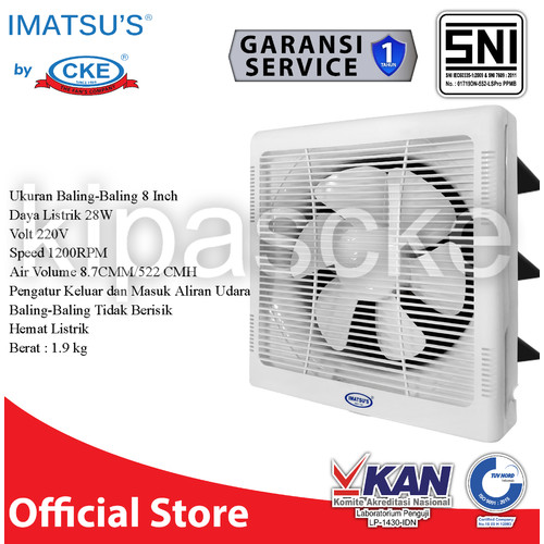 Wall Exhaust/Hexos/Heksos Fan Dinding 8" Exhaust Fan Dinding 8 Inch