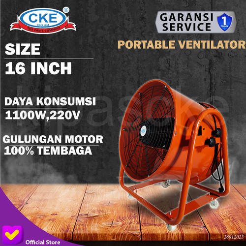 Portable Ventilator / Blower / Exhaust 16" CKE PV-CMF16/1-XY 16 Inch