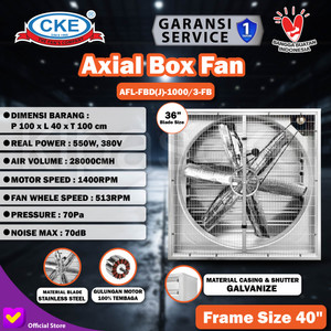 Box Fan 36 Inch / Blower Kandang 36", 380V Kipas Industri CKE