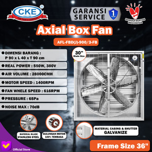 Box Fan 30 Inch / Blower Kandang 30", 380V CKE Bergaransi