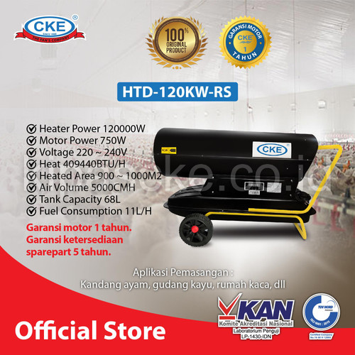 Air Heater CKE HTD-120KW-RS Pemanas Kandang Ayam Pemanas Ruangan Diese