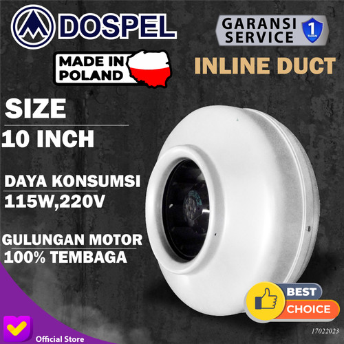 Duct Inline Dospel CI-WK250-DP 10 Inch Inline Fan Duct Blower Hisap