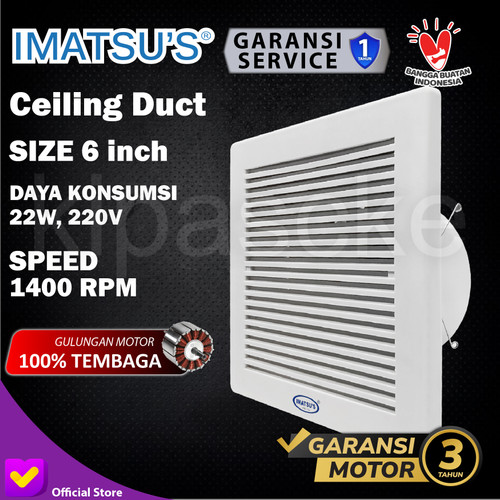 IMATSU CEILING DUCT CD-BPT15K-TR 6 INCH 220V EKSOS PLAFON