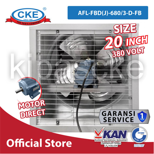 CKE Axial Box Fan AFL-FBD(J)-680/3-D-FB 20 Inch