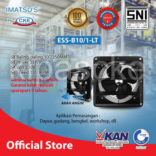 Imatsu Exhaust Fan Shutter ESS-B10/1-LT 10 Inch Exhaust Dinding