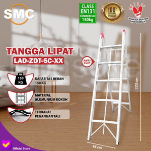 Ladder LAD-ZDT-5C-XX 5 Step Silver Bentuk A 1.7 Meter Tangga Lipat