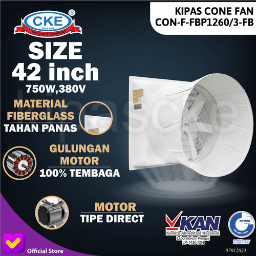 AXIAL CONE FAN CKE CON-F-FBP1260-FB 42INCH 380V EKSOS KANDANG AYAM