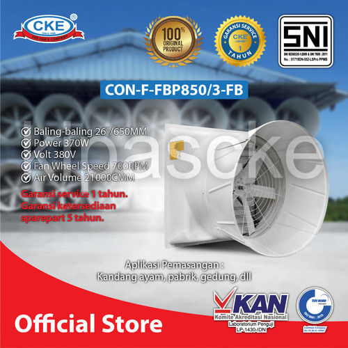 KIPAS CONE FAN 26" 3 Phase 370W Kipas Kandang Alat Ternak Ayam Unggas