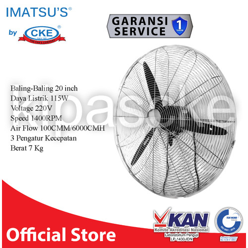 Wall Fan Imatsu WF-ECO-20-NH 20 Inch Kipas Angin Dinding Tembok Rumah