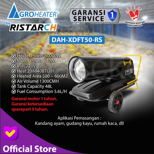 Heater Solar AGROHEATER 50 KW Pemanas Kandang Ayam Diesel Heater