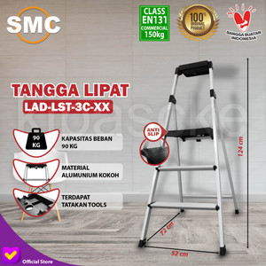 Ladder LAD-LST-3C-XX Tangga Lipat Aluminium Model Bangku 3 Step