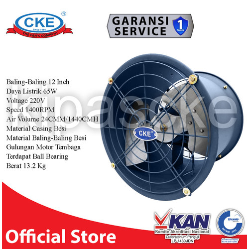 CKE Drum Fan DFL 20 Inch Blower Tabung Gedung Eksos Drum