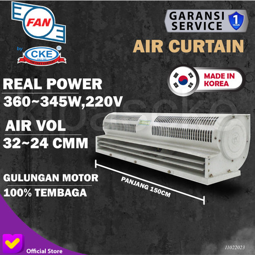 Air Curtain 150 cm Strong Series Tirai Udara Bergaransi