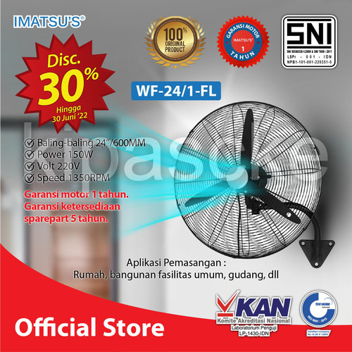 Imatsu Wall Fan WF-24/1-FL 24 Inch 220V Kipas Angin Dinding