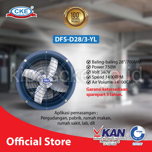 CKE Drum Fan DFS 28 Inch Blower Tabung Gedung Eksos Drum