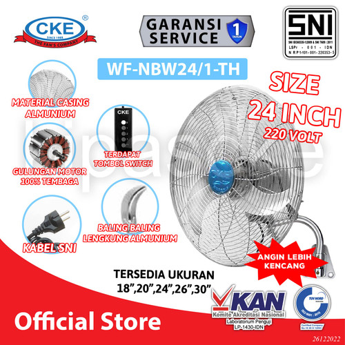 CKE Wall Fan NBW 24 Inch Kipas Angin Dinding Industri