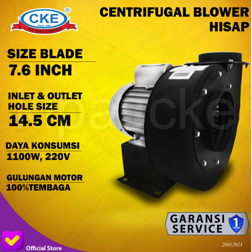 CKE Mini Centrifugal MC-DE M190R 1-1.1-NO Blower Keong Blower Dapur