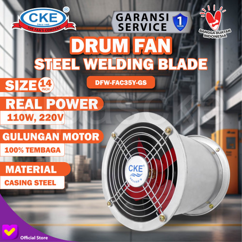 CKE Drum Fan DFW-FAC35Y-GS 14 Inch Blower Tabung Blower