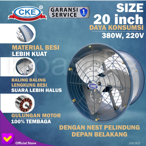 CKE Drum Fan DFL-EX 20 Inch Blower Tabung Blower Gedung Eksos Drum