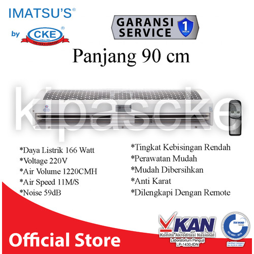 CKE Air Curtain Blower FM-0909 Putih AC Angin Toko Gedung Kantor