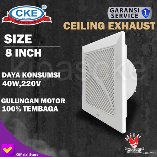 Exhaust Fan/Hexos Palfon 8 Inch Ceiling Exhaust Kipas Angin Plafon