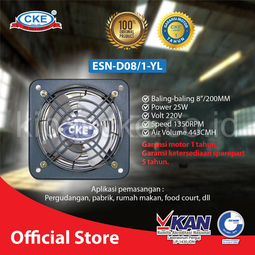 Exhaust Fan CKE Standard DBN 8 Inch Fan Rumah Toilet Eksos