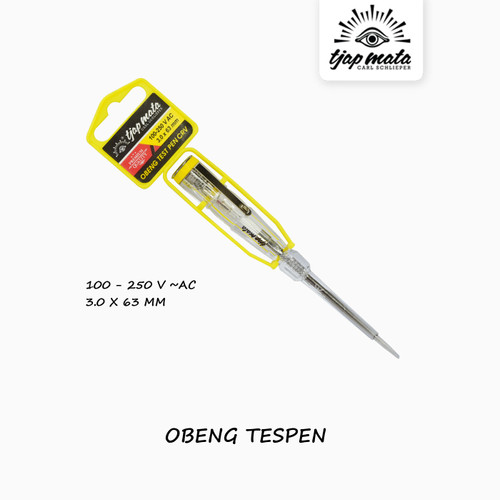 TJAP MATA / CAP MATA Obeng Tespen Premium CR-V 3X63 MM (100-250 V/AC)