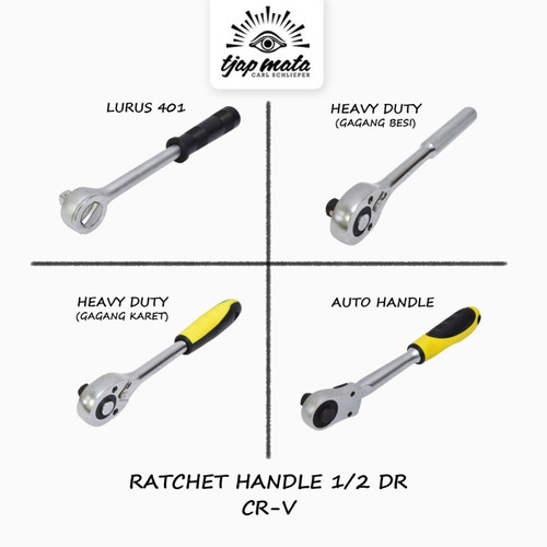 TJAP MATA / CAP MATA Gagang Kunci Sok Rachet / Ratchet 1/2" DR