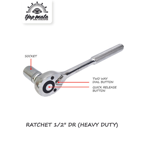 TJAP MATA / CAP MATA Gagang Kunci Sok Rachet / Ratcet 1/2" DR - HD