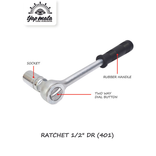 TJAP MATA / CAP MATA Gagang Kunci Sok Rachet / Ratchet 1/2" DR (401)