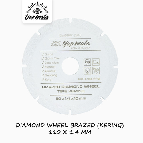 TJAP MATA / CAP MATA Diamond Wheel/ Mata Potong 110 MM (Kering) Granit