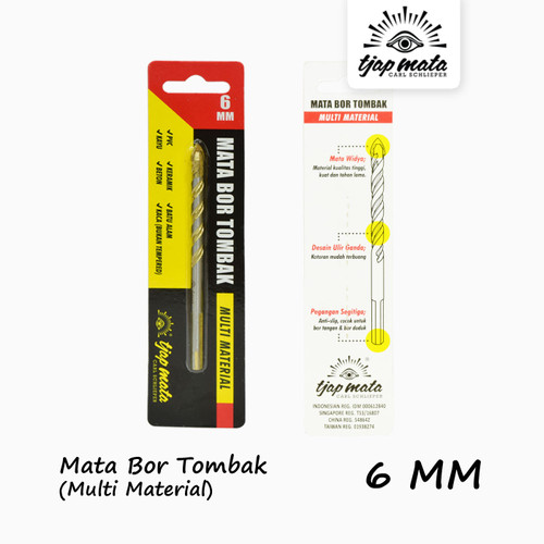 TJAP MATA / CAP MATA Mata Bor Tombak / Kaca / Marmer / keramik - 6 MM