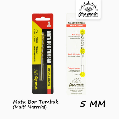 TJAP MATA / CAP MATA Mata Bor Tombak / Kaca / Marmer / keramik - 5 MM