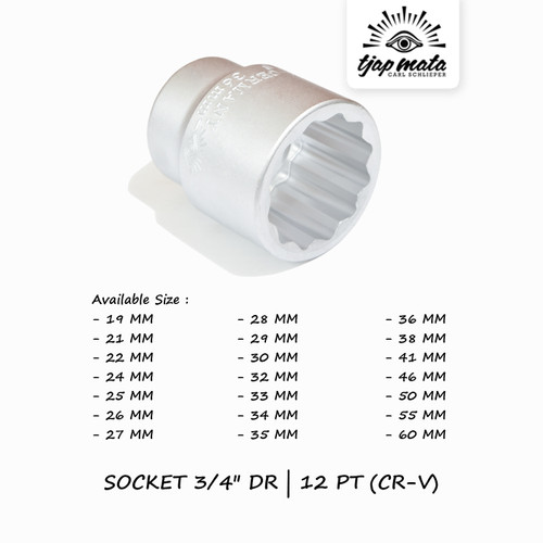 TJAP MATA / CAP MATA Socket 3/4" DR | 12 Point (CR-V)