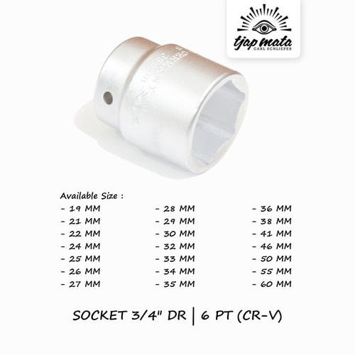 TJAP MATA / CAP MATA Socket 3/4" DR | 6 Point (CR-V)