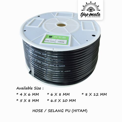 TJAP MATA / CAP MATA Selang / Hose PU (Roll - Hitam)