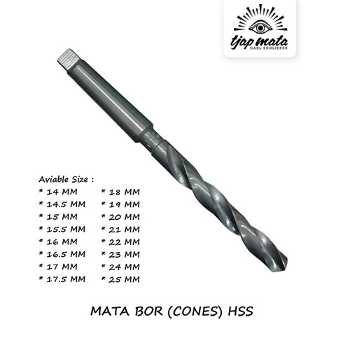 TJAP MATA / CAP MATA Mata Bor Besi / Drill Bits (HSS - Cones)